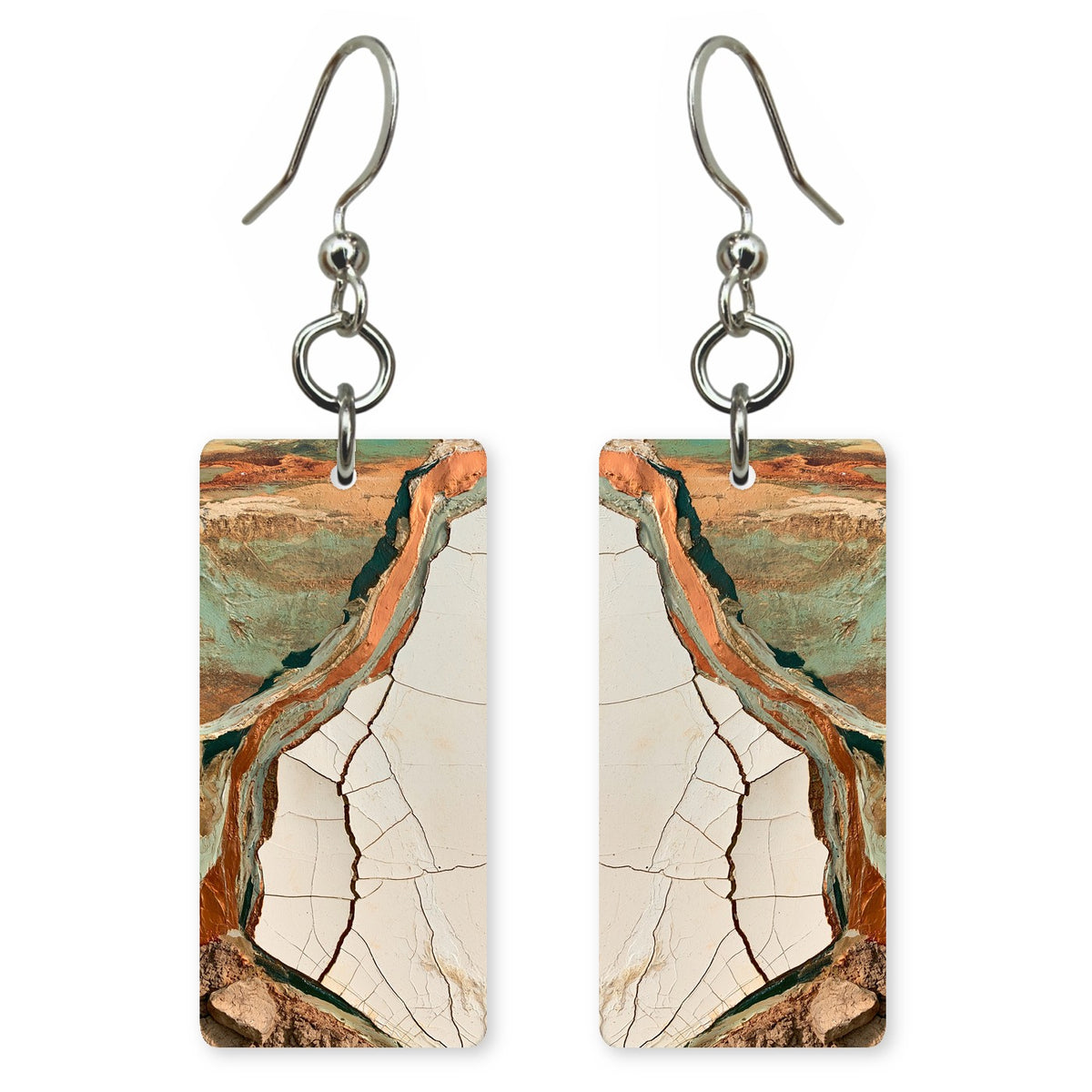 Ivory Healing Gold-Seamed Earrings | FWX1029