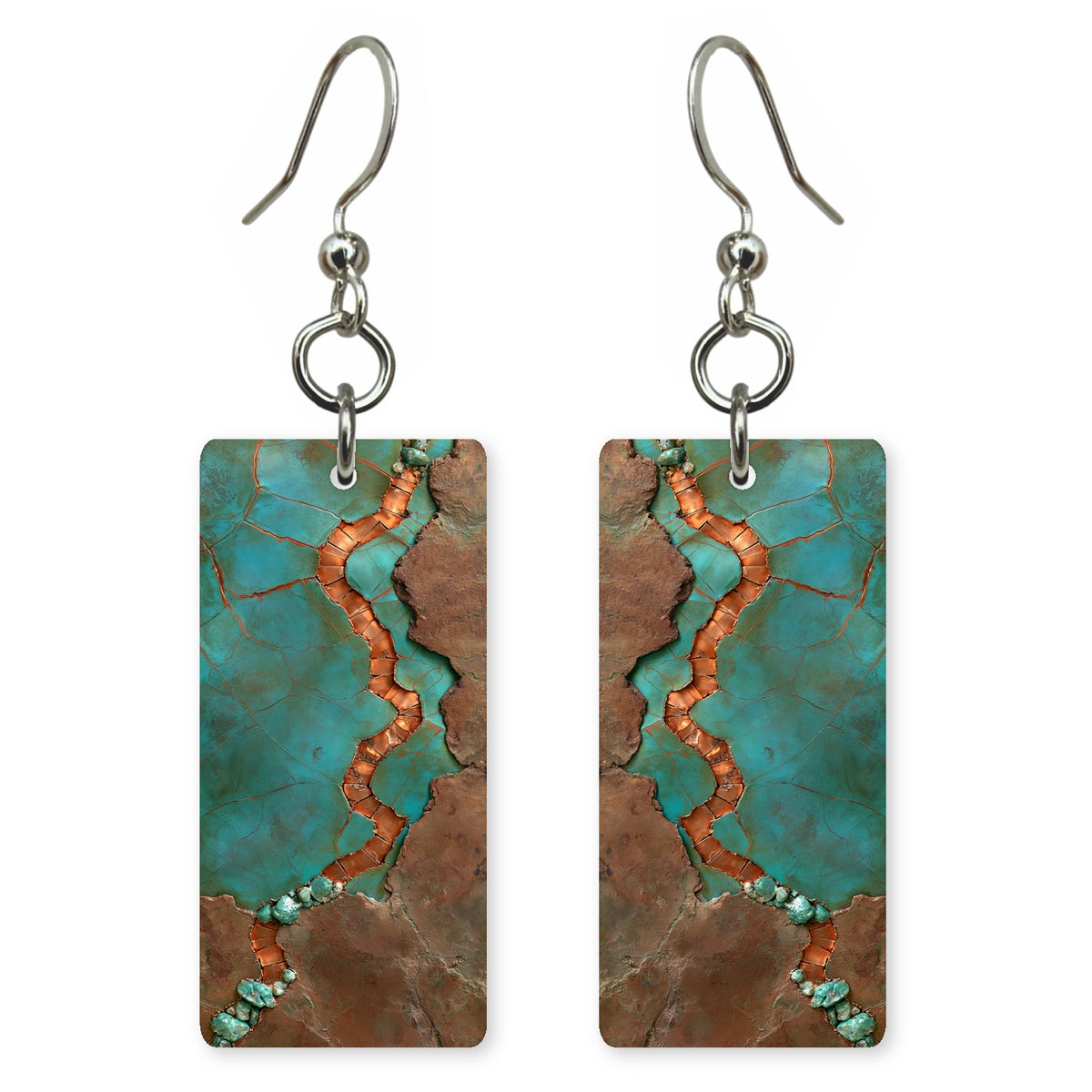 Teal and Copper Kindness Earrings | FWX1031