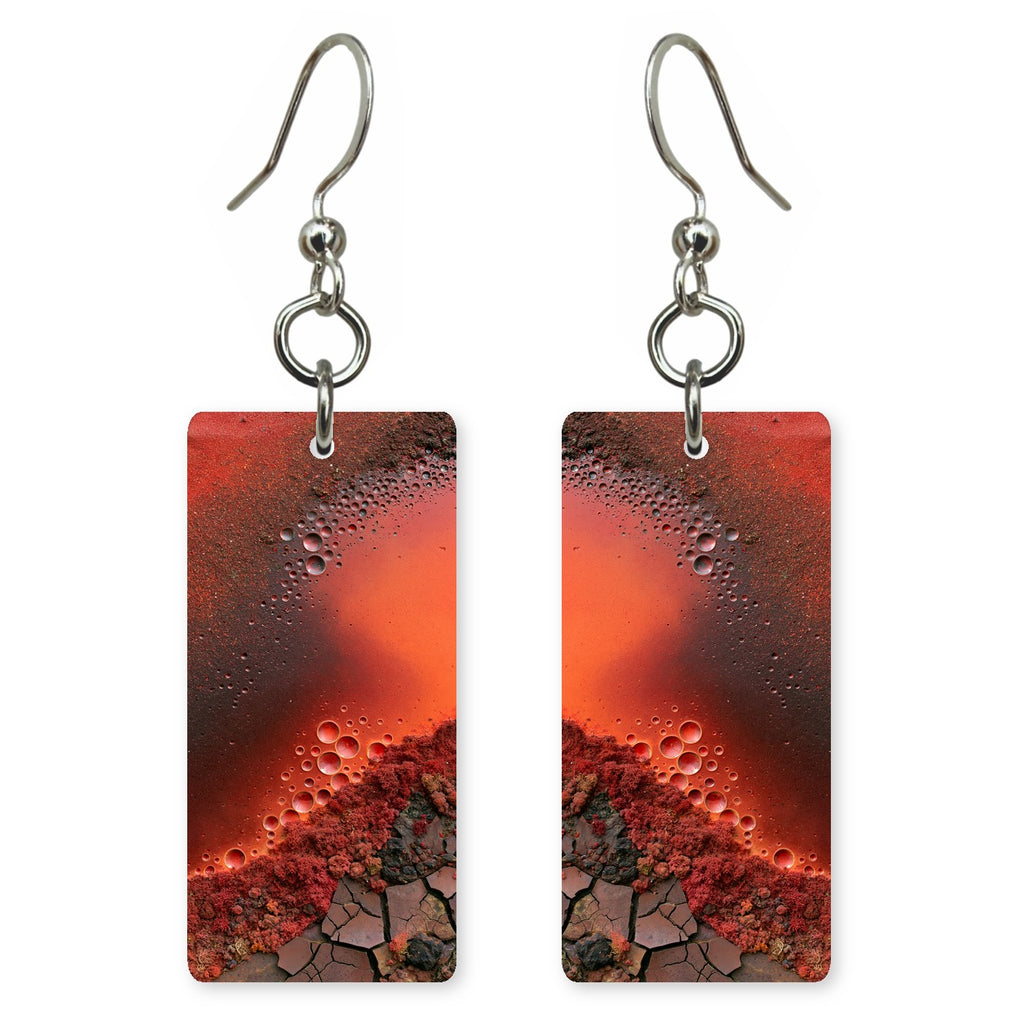 Coral Crimson Haze Earrings | FWX1038