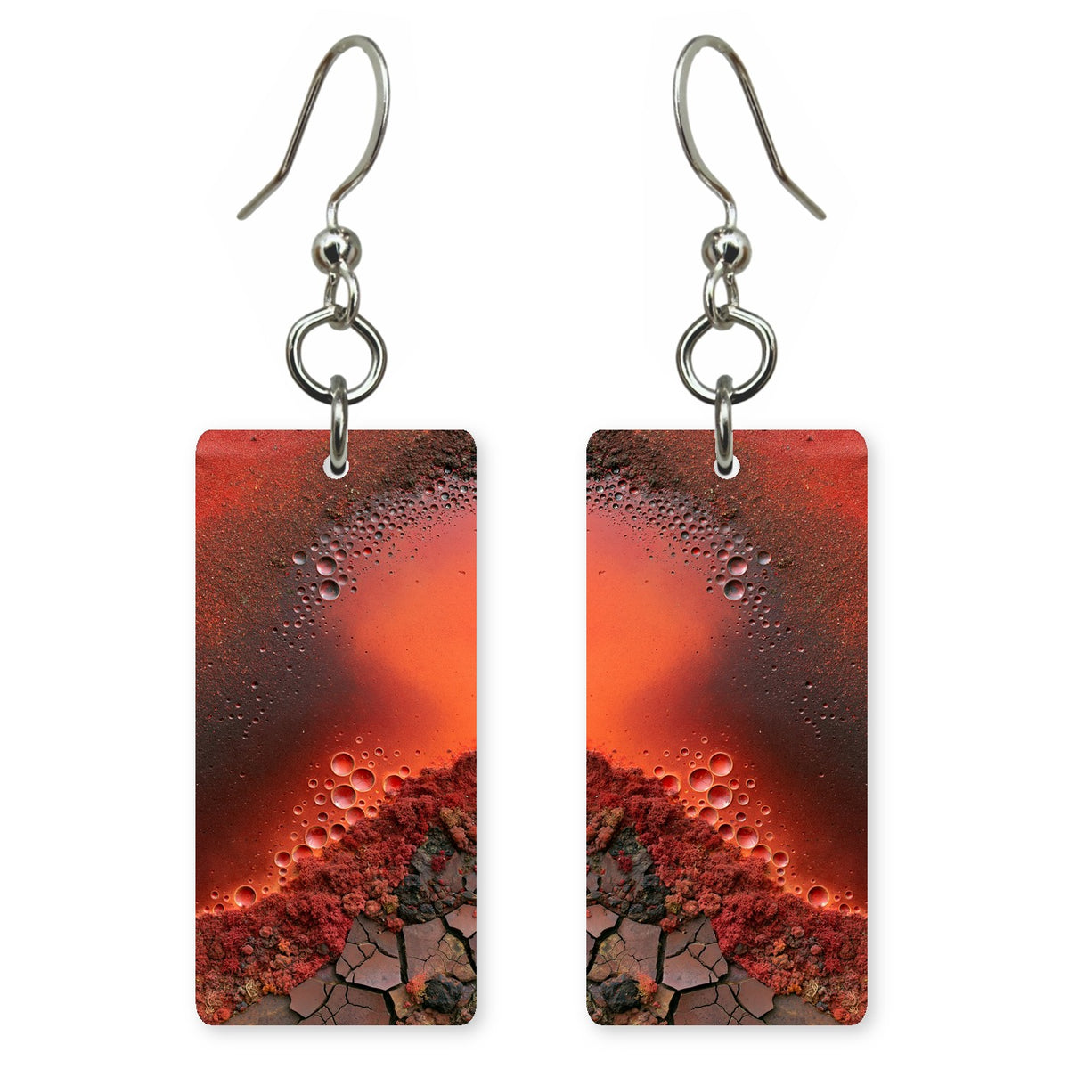 Coral Crimson Haze Earrings | FWX1038