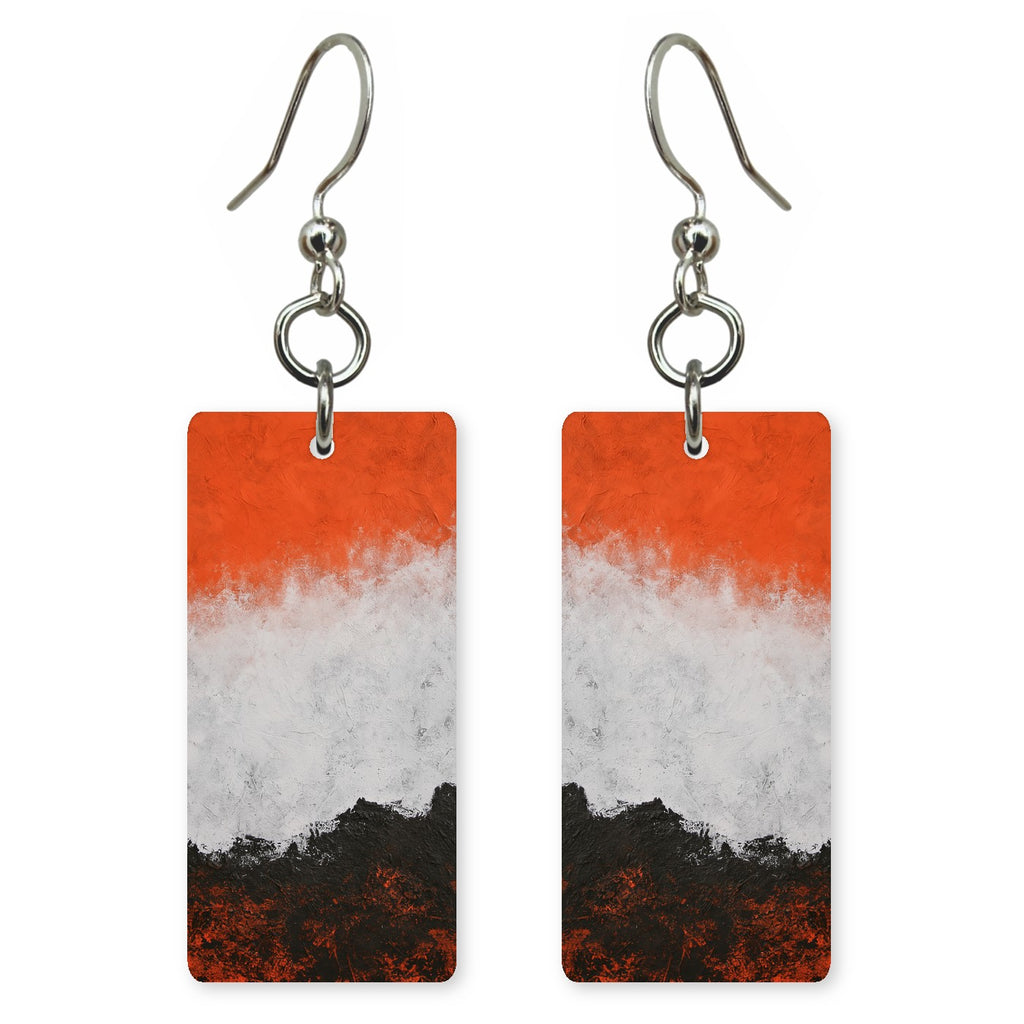 Tangerine Over Ash Smoke Earrings | FWX1042