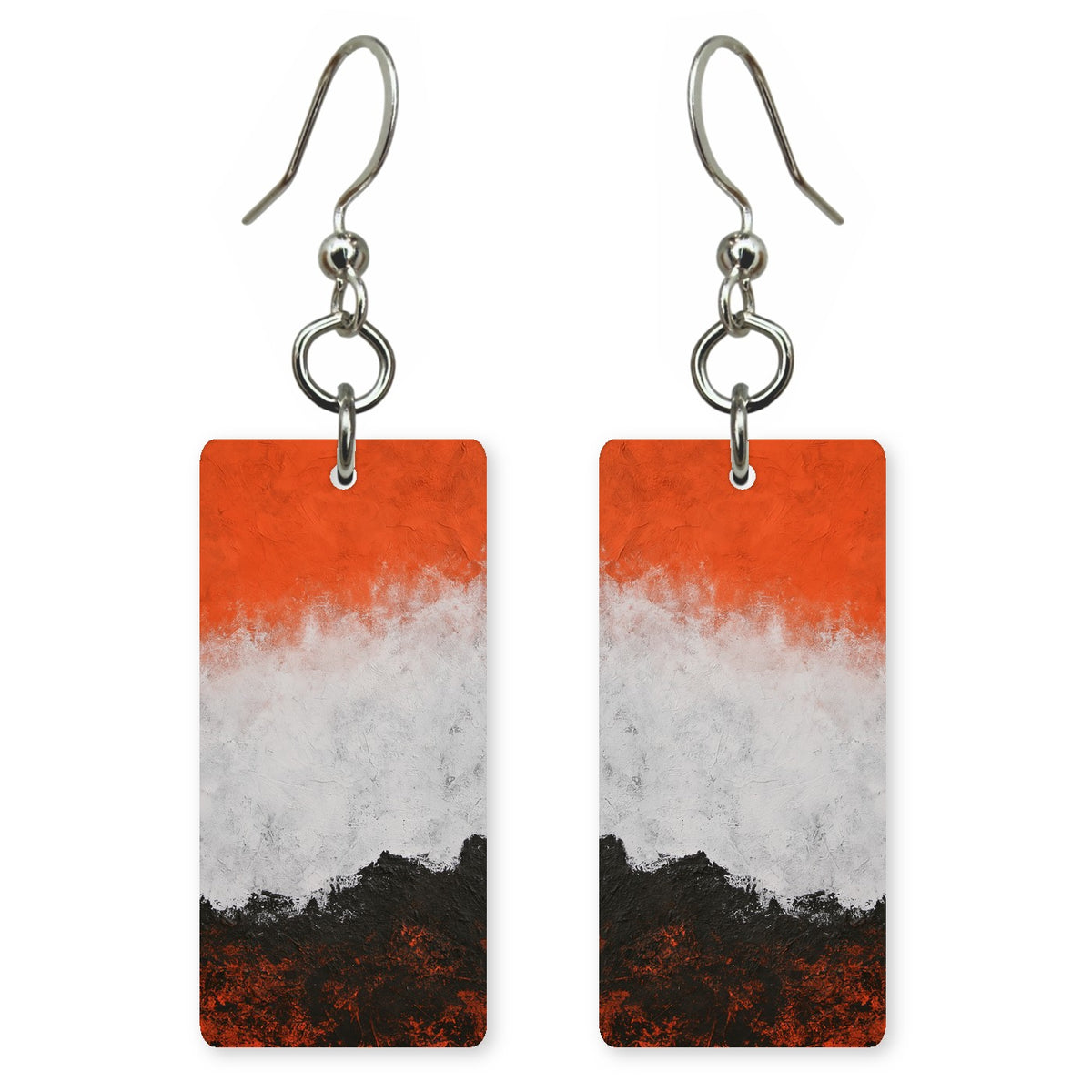 Tangerine Over Ash Smoke Earrings | FWX1042
