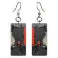 Charcoal Defiance Red-Edged Earrings | FWX1101