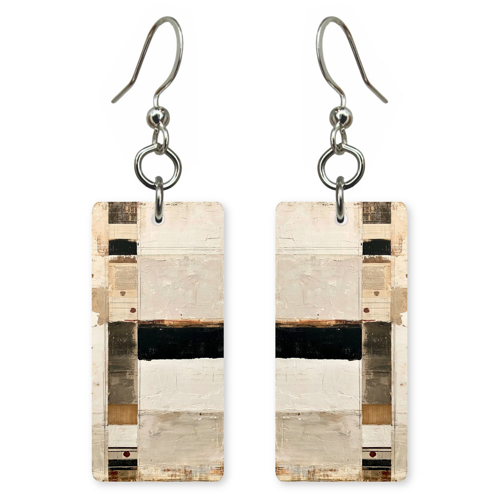 Black Stripe Resolve Earrings | FWX1110