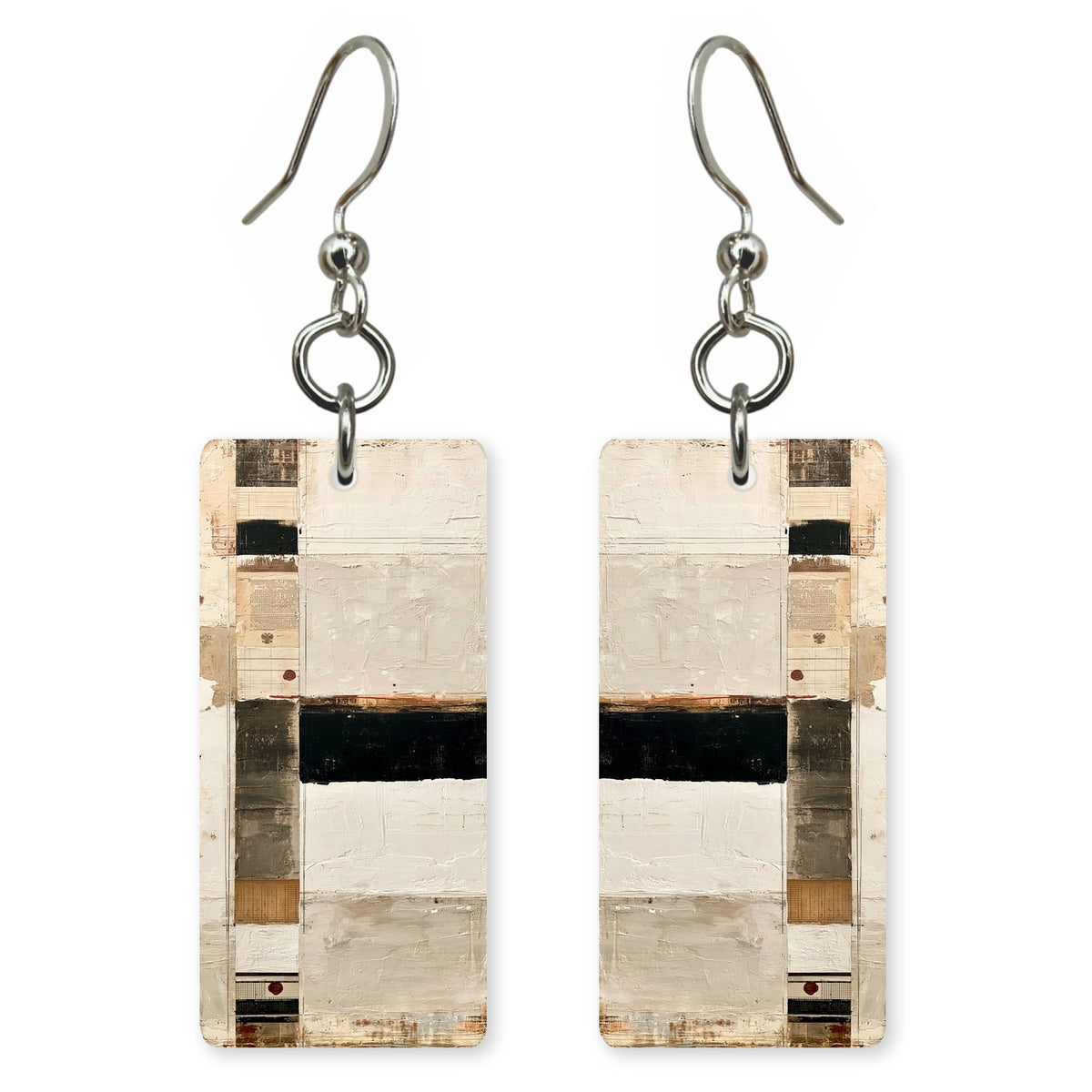 Black Stripe Resolve Earrings | FWX1110