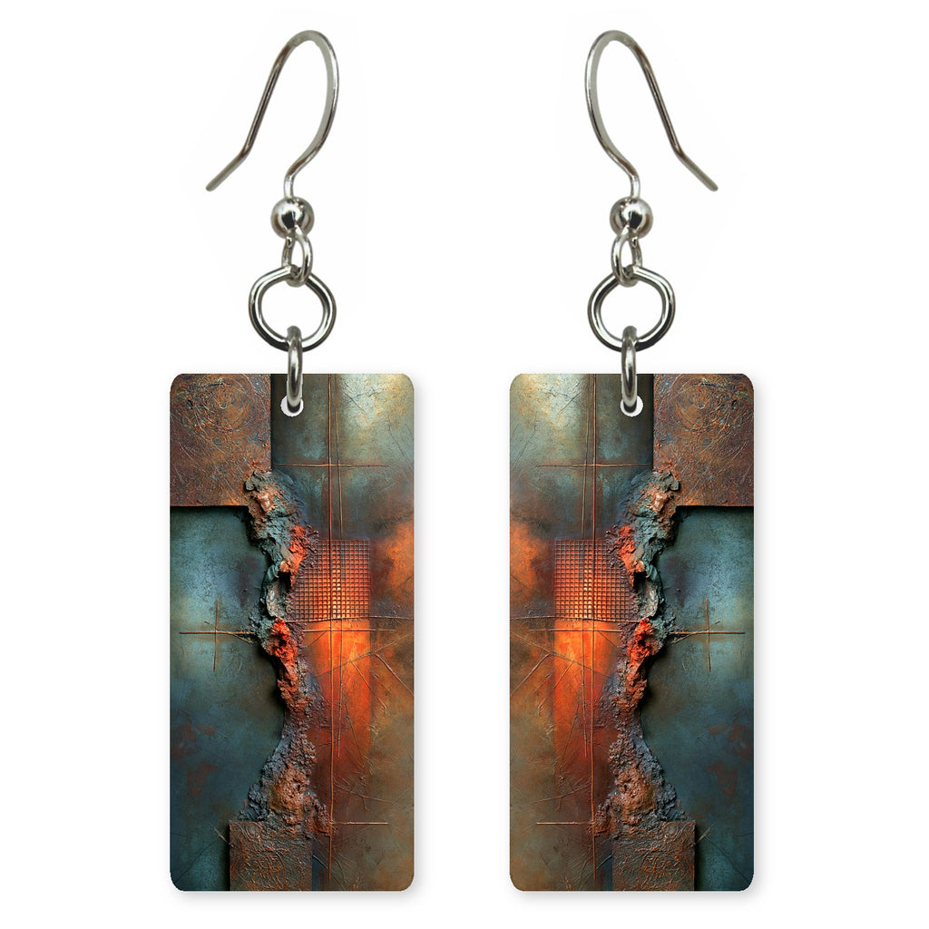 Rust Teal Endurance Earrings | FWX1118