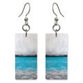 Cyan Calm in Fog Earrings | FWX1123