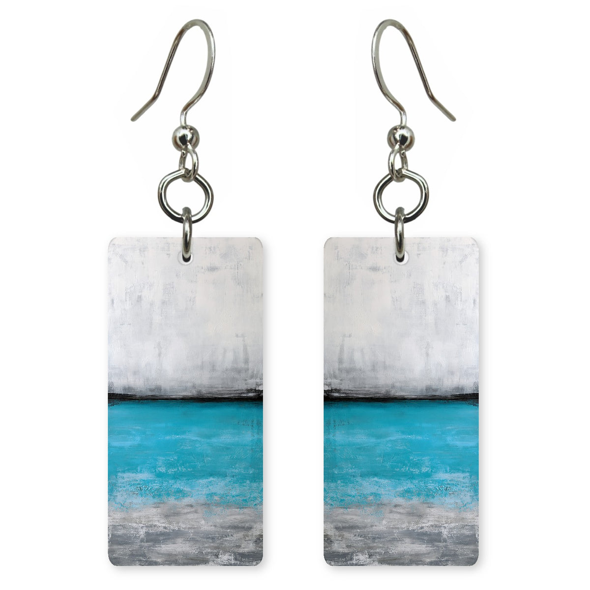 Cyan Calm in Fog Earrings | FWX1123