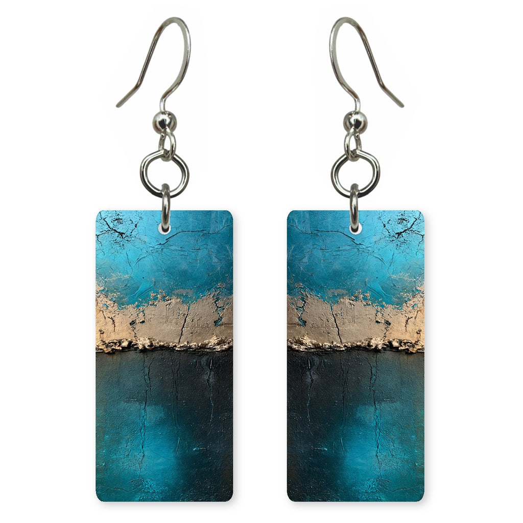 Turquoise Dark Reflection Earrings | FWX1129