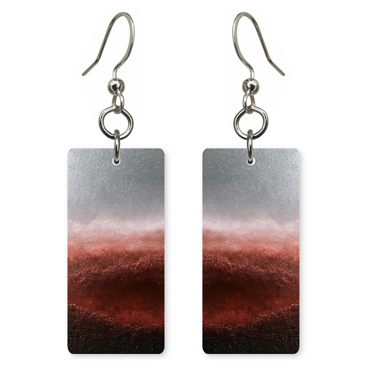 Rose Fading into Silver Earrings | FWX1142