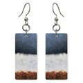 Navy Snow Steadiness Earrings | FWX1148