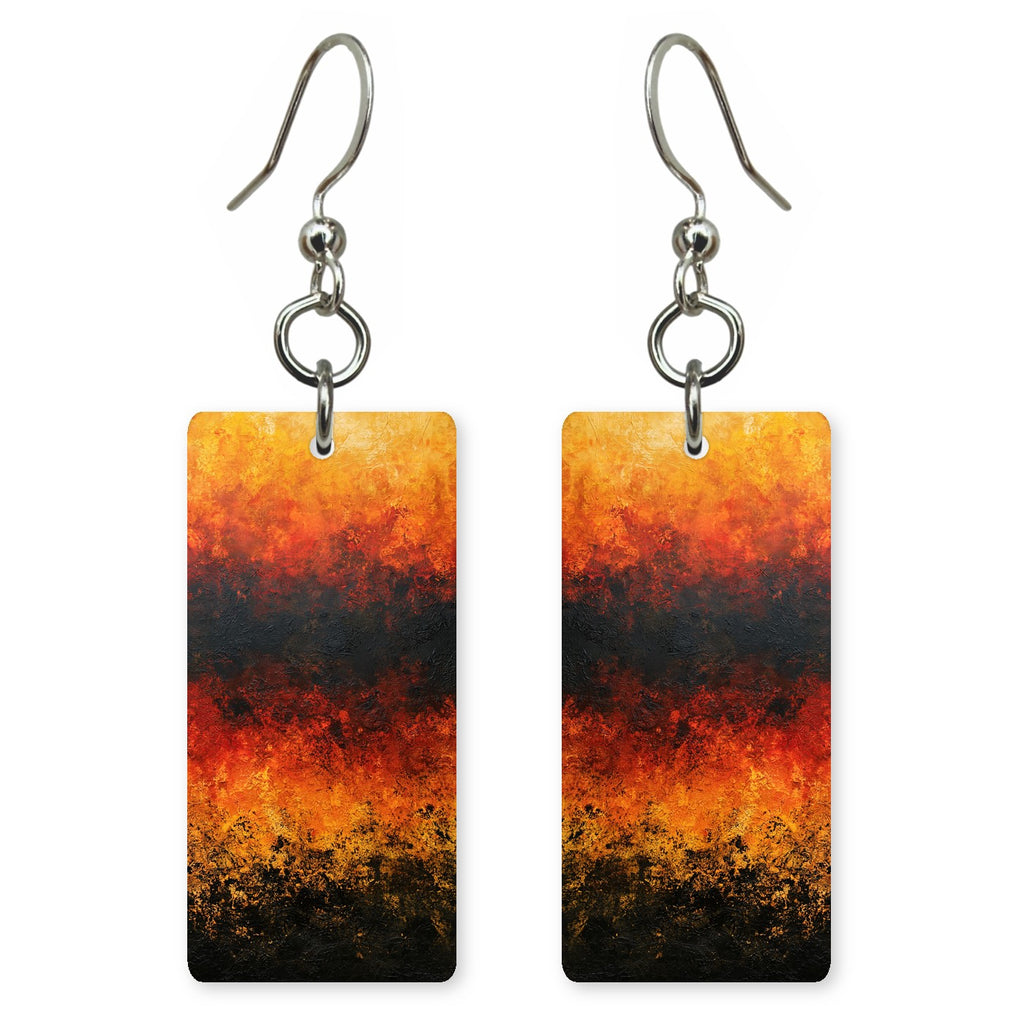 Gold Over Black Heartache Earrings | FWX114