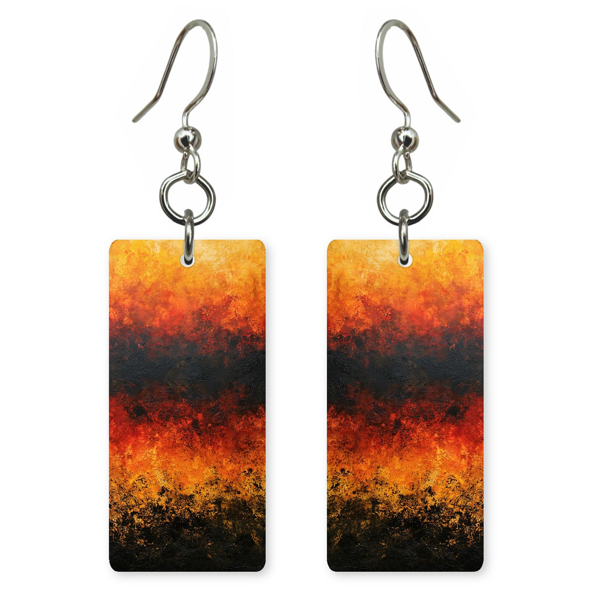 Gold Over Black Heartache Earrings | FWX114