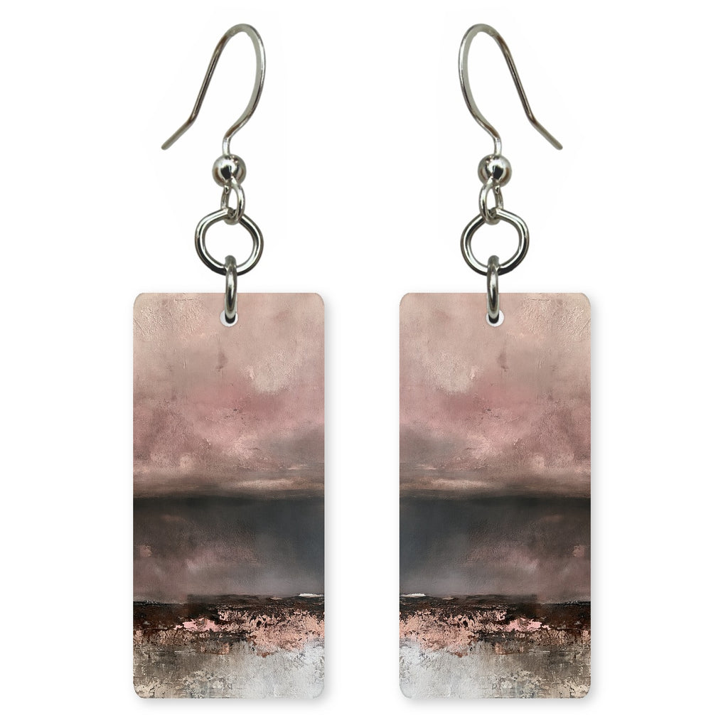 Mauve Solitary Ache Earrings | FWX1157