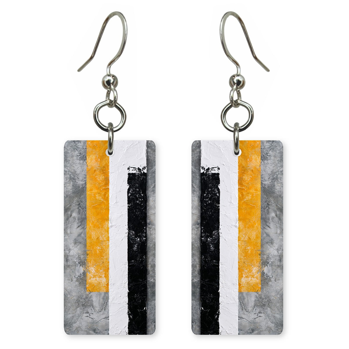 Marigold Courage Between Steel Earrings | FWX1159