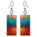 Teal Relief Exhaled Earrings | FWX115