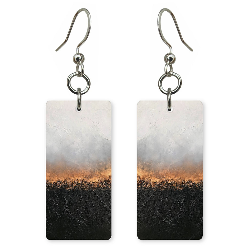 Pearl Hope Over Charcoal Earrings | FWX1163