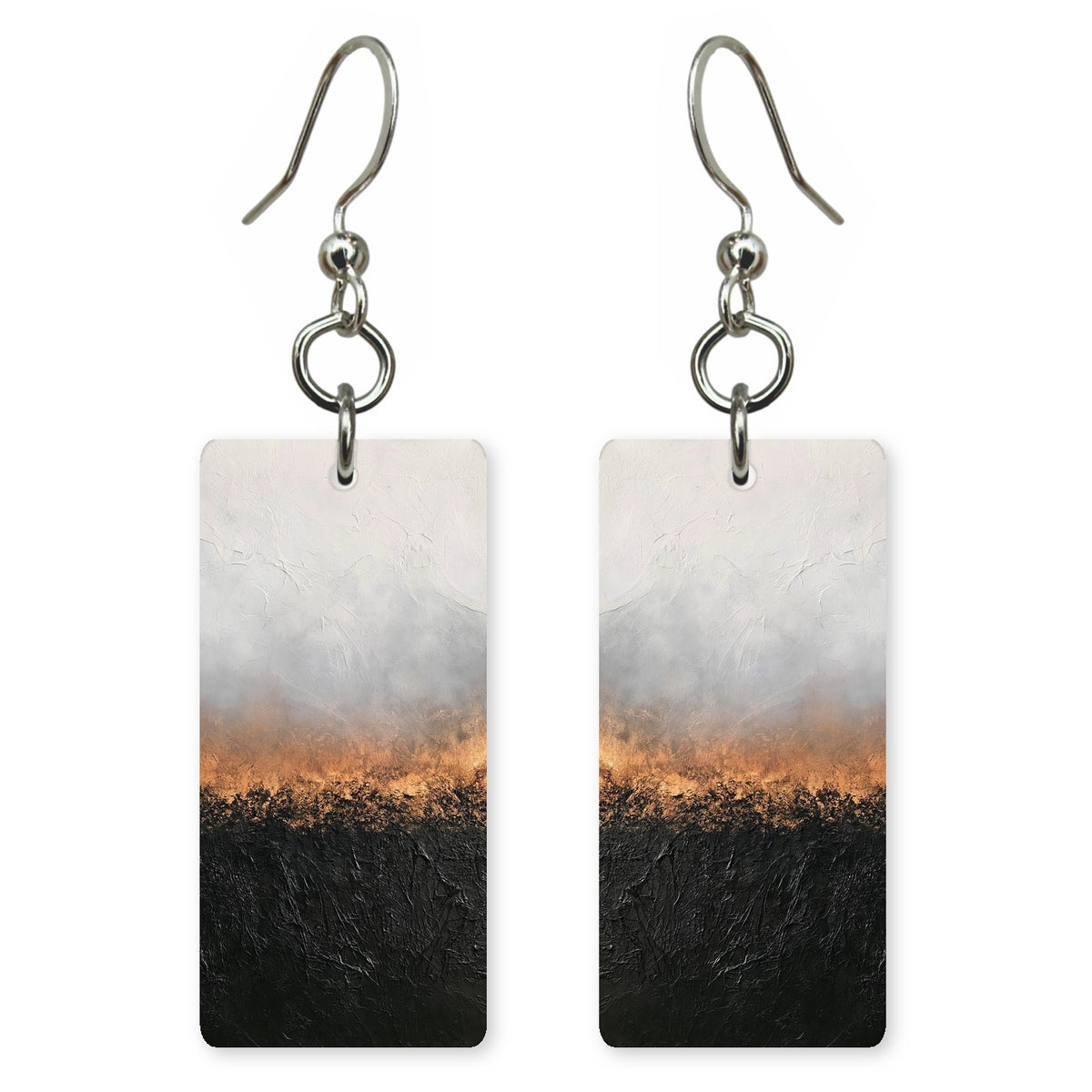 Pearl Hope Over Charcoal Earrings | FWX1163