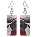Slate and Crimson Mending Earrings | FWX1173