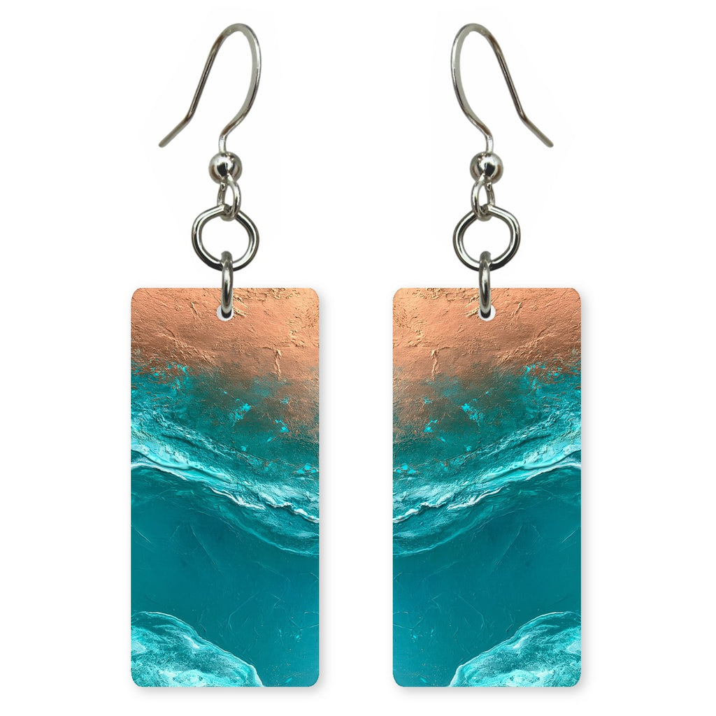Sea Glass Relief Earrings | FWX1179
