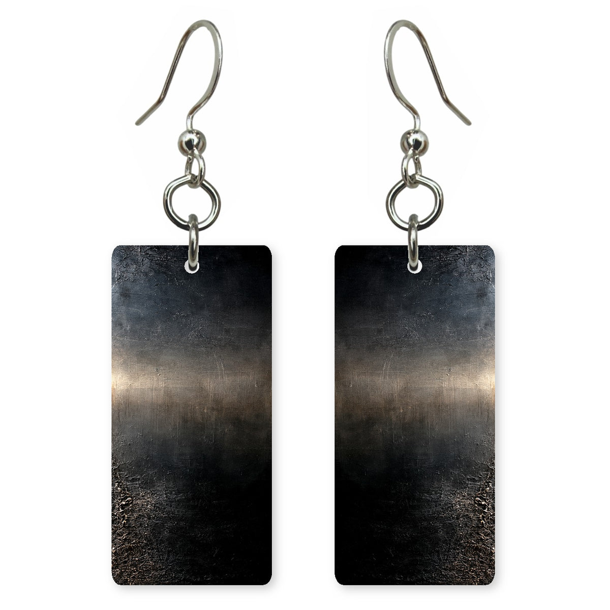 Black Velvet Silver Glow Earrings | FWX1182
