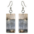 Gray Fog Aloneness Earrings | FWX1183