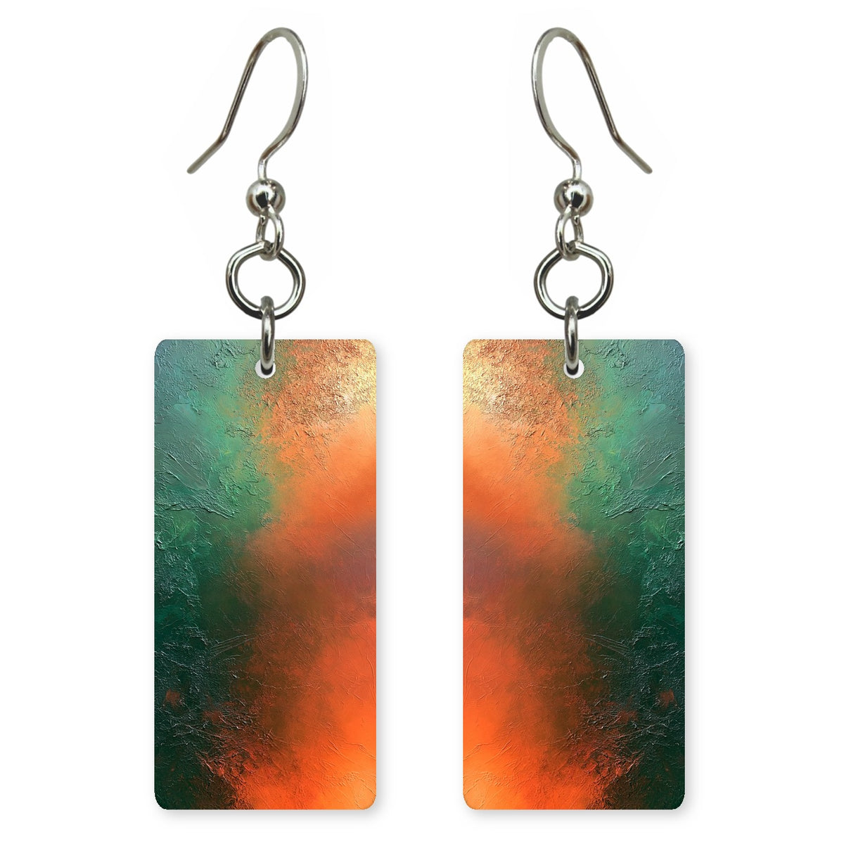 Emerald Flame Crossing Earrings | FWX1184