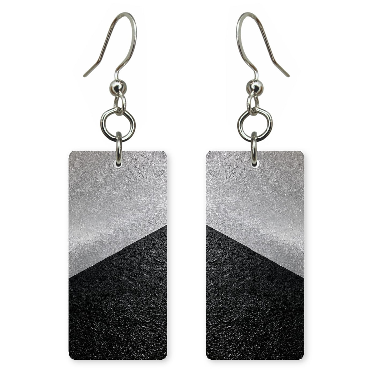 Silver Resolve Over Black Earrings | FWX1192