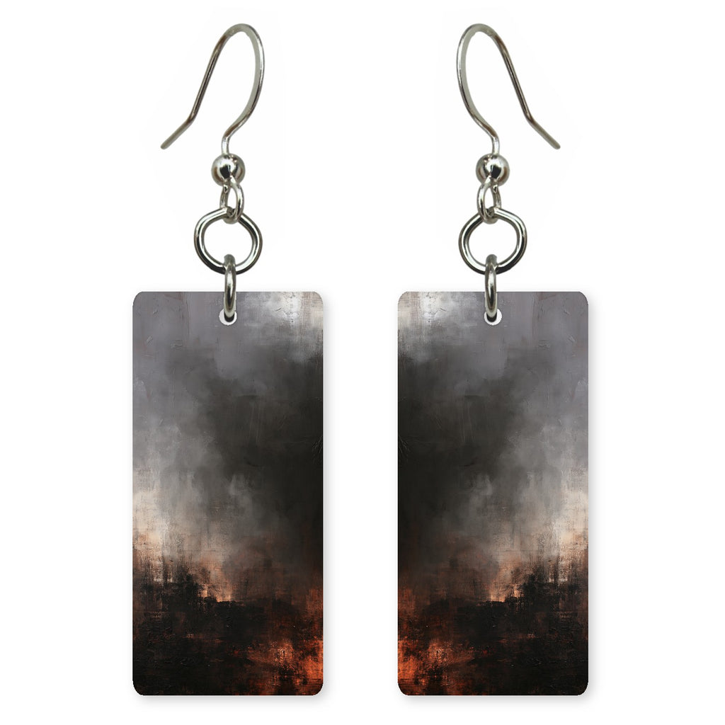 Charcoal Smoke Rising Earrings | FWX1194