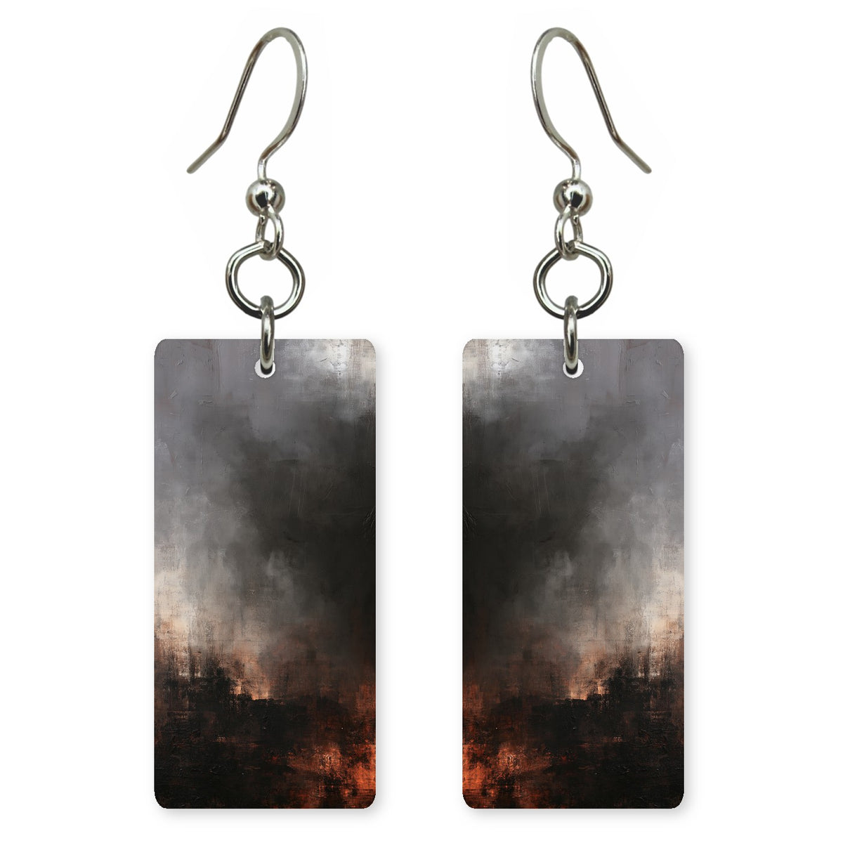 Charcoal Smoke Rising Earrings | FWX1194