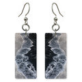Black Foam Turbulence Earrings | FWX1196