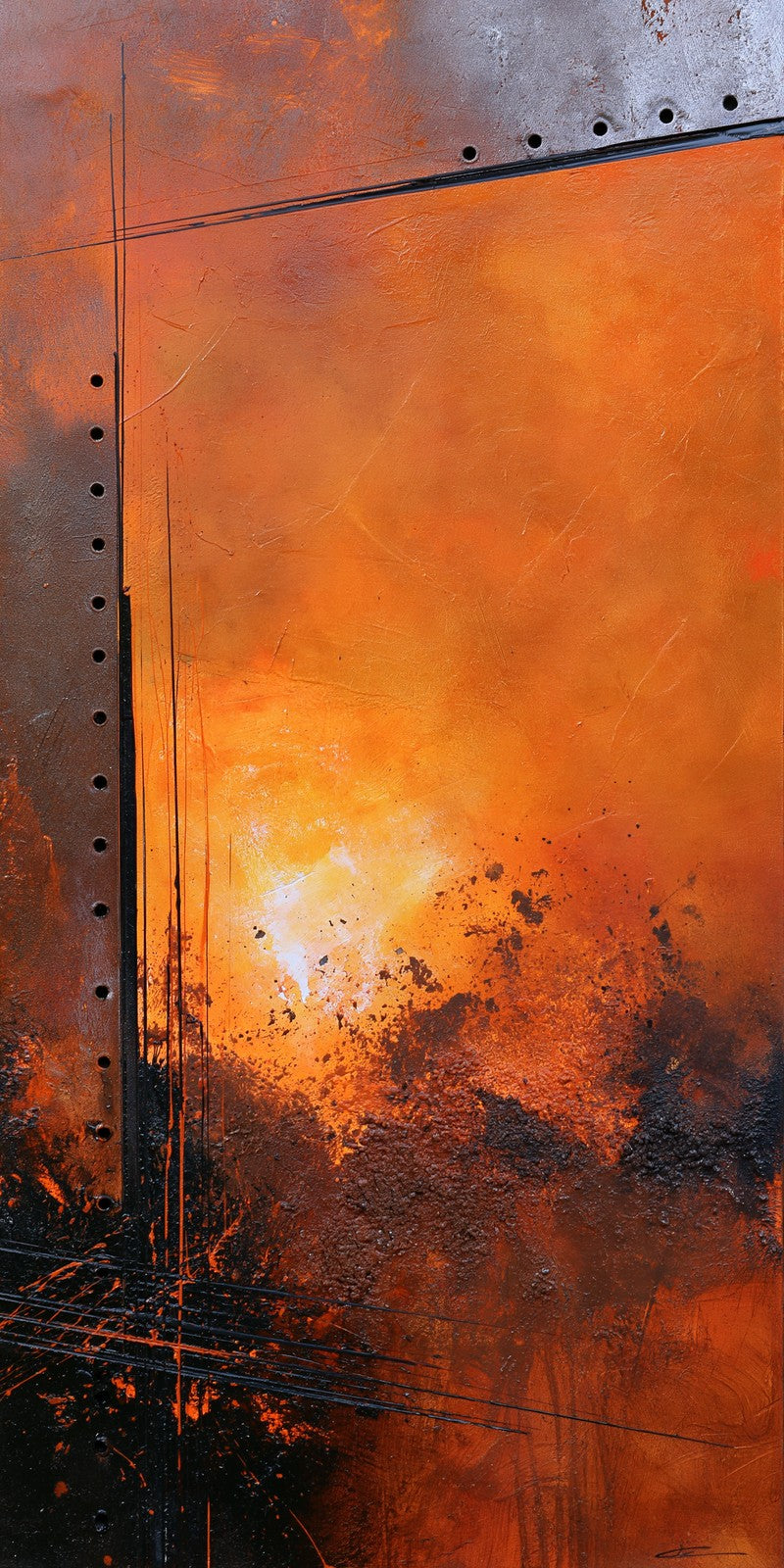 Burning Orange Defiance Earrings | FWX1198