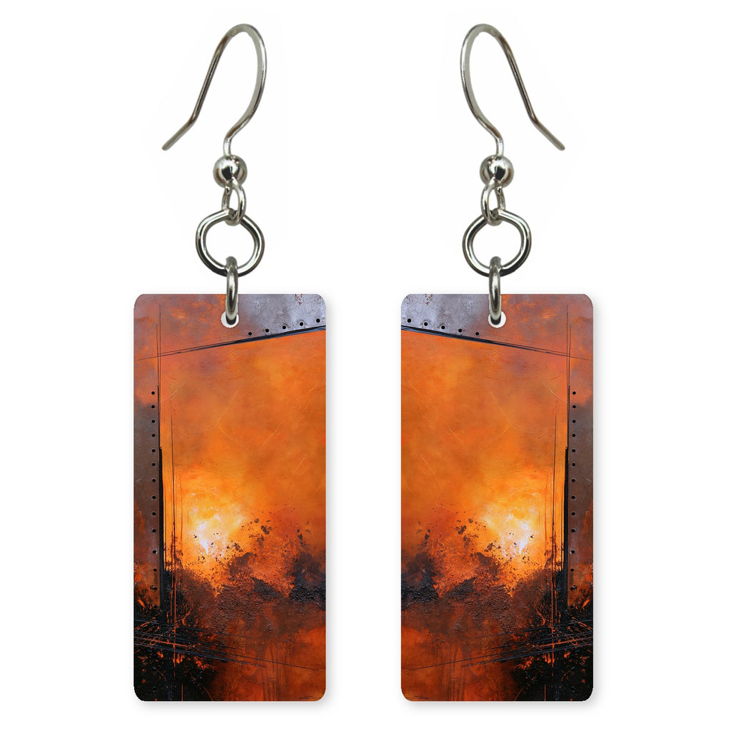 Burning Orange Defiance Earrings | FWX1198