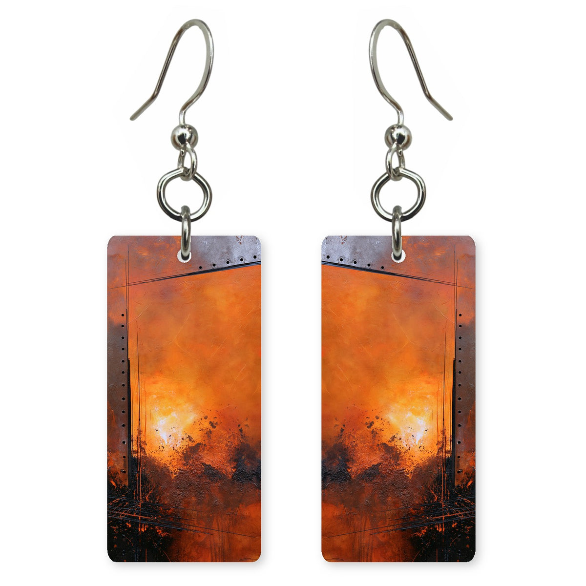 Burning Orange Defiance Earrings | FWX1198