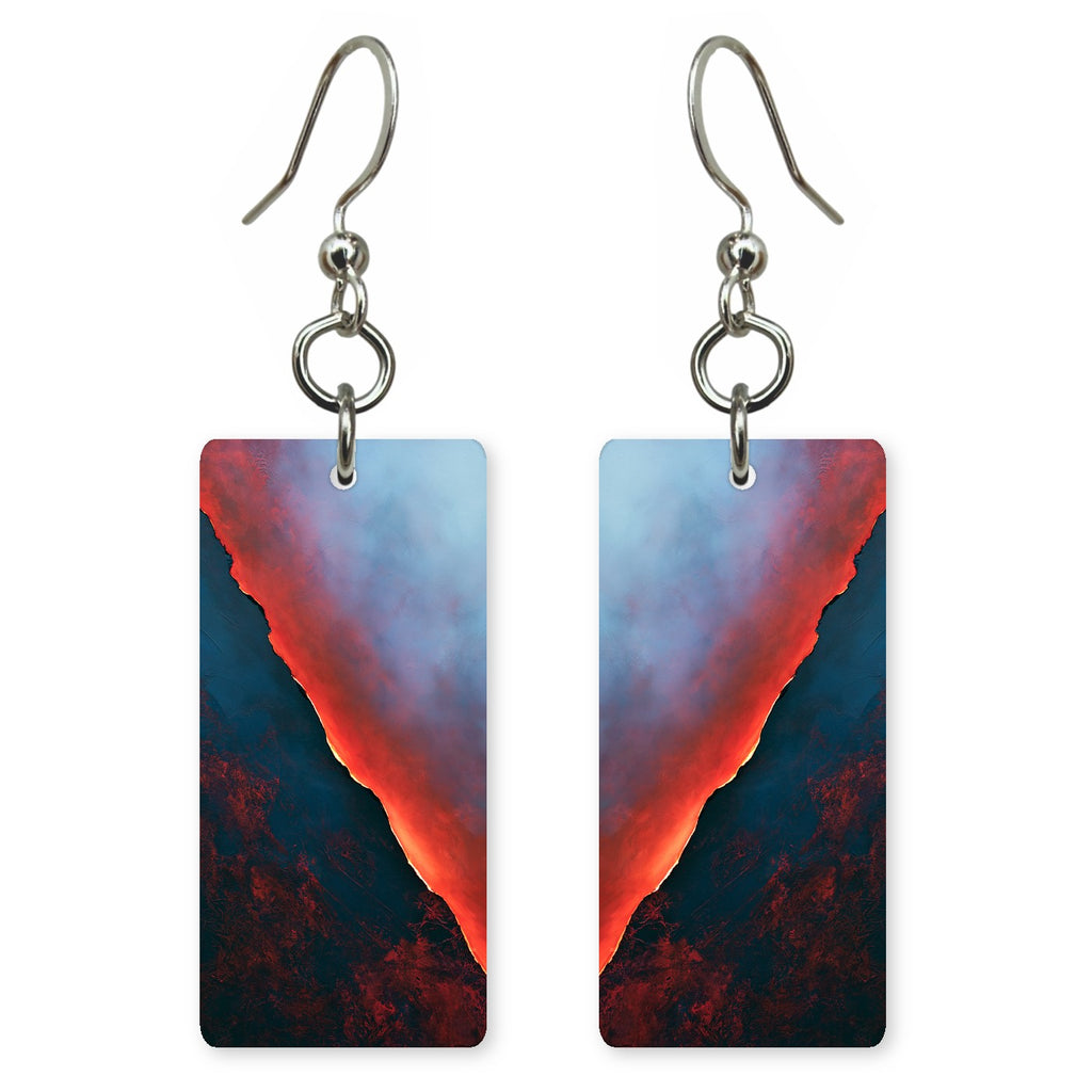 Navy and Crimson Defiance Earrings | FWX1204
