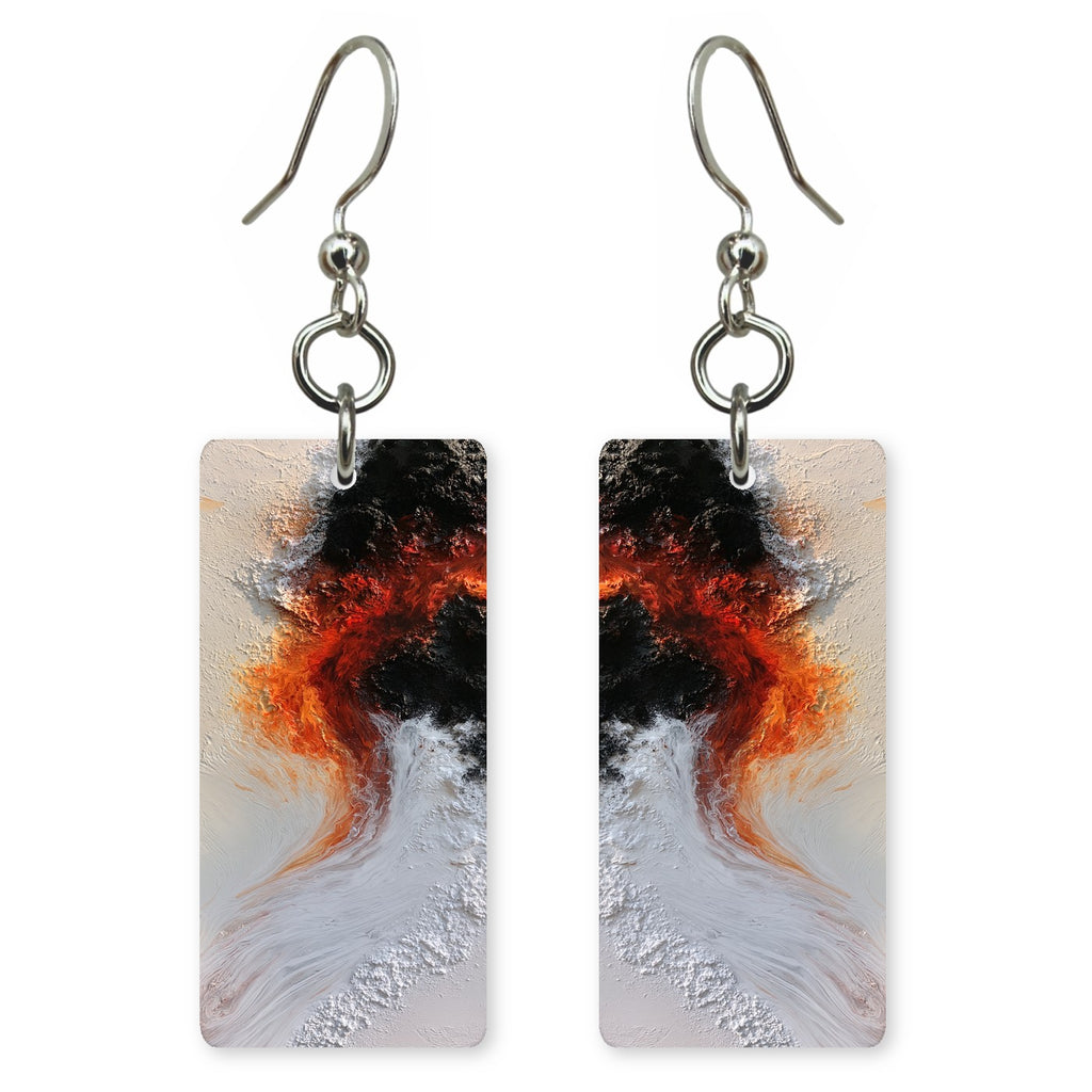 Ember Rage on Snow Earrings | FWX1222