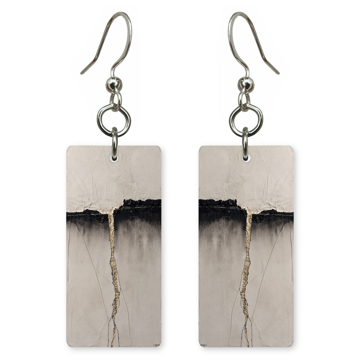 Gold Mended Heart Earrings | FWX1229