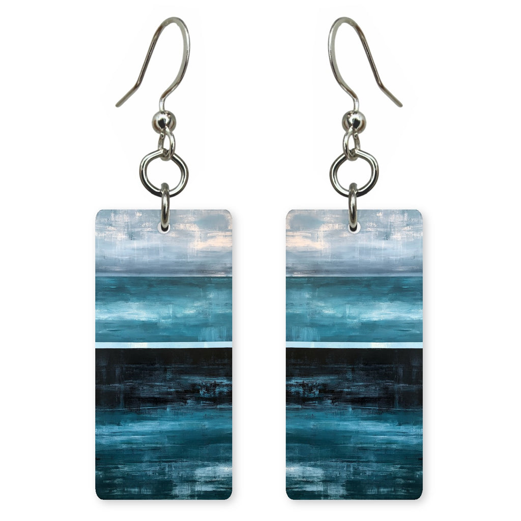 Deep Teal Introspection Earrings | FWX1271
