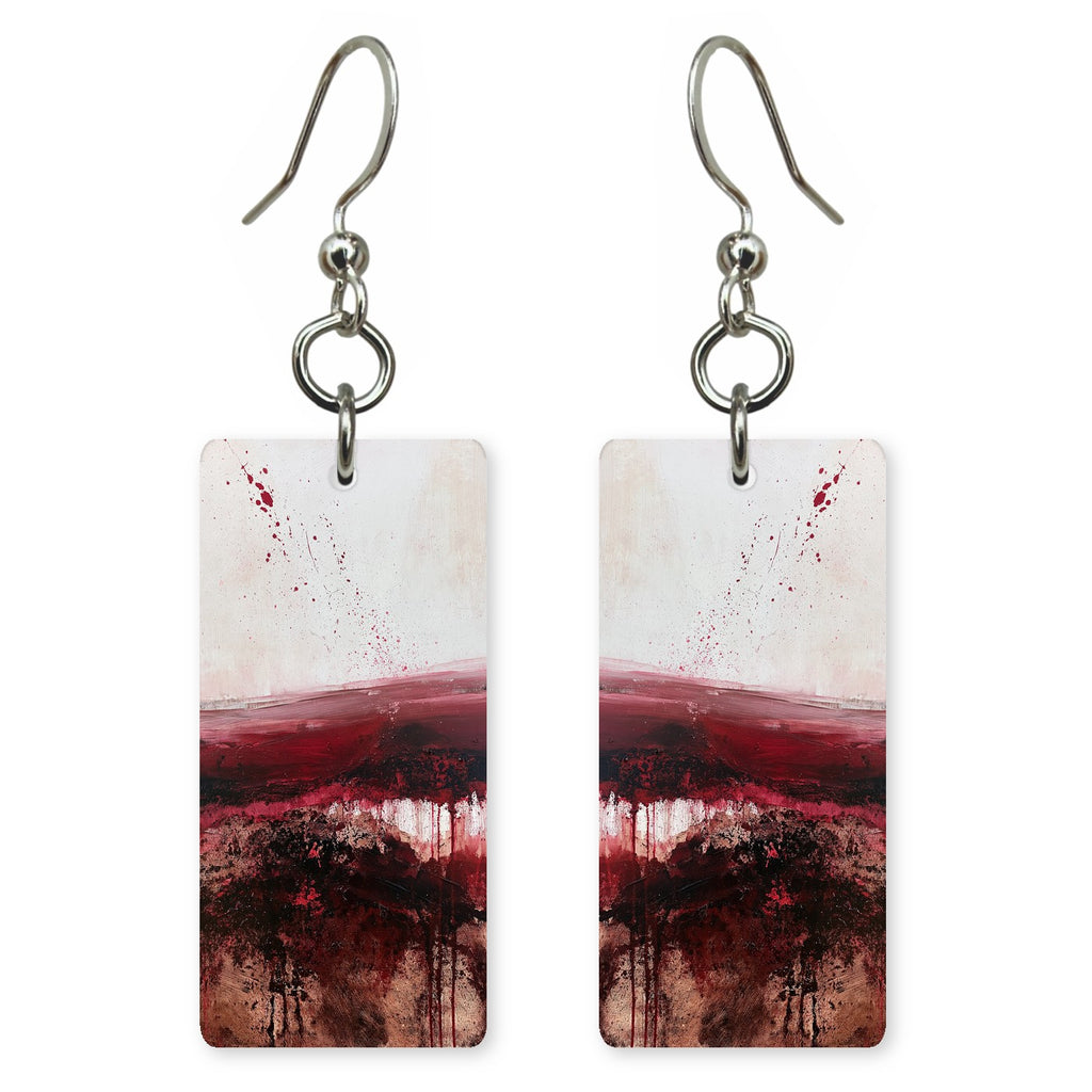 Burgundy Gentle Grief Earrings | FWX1273