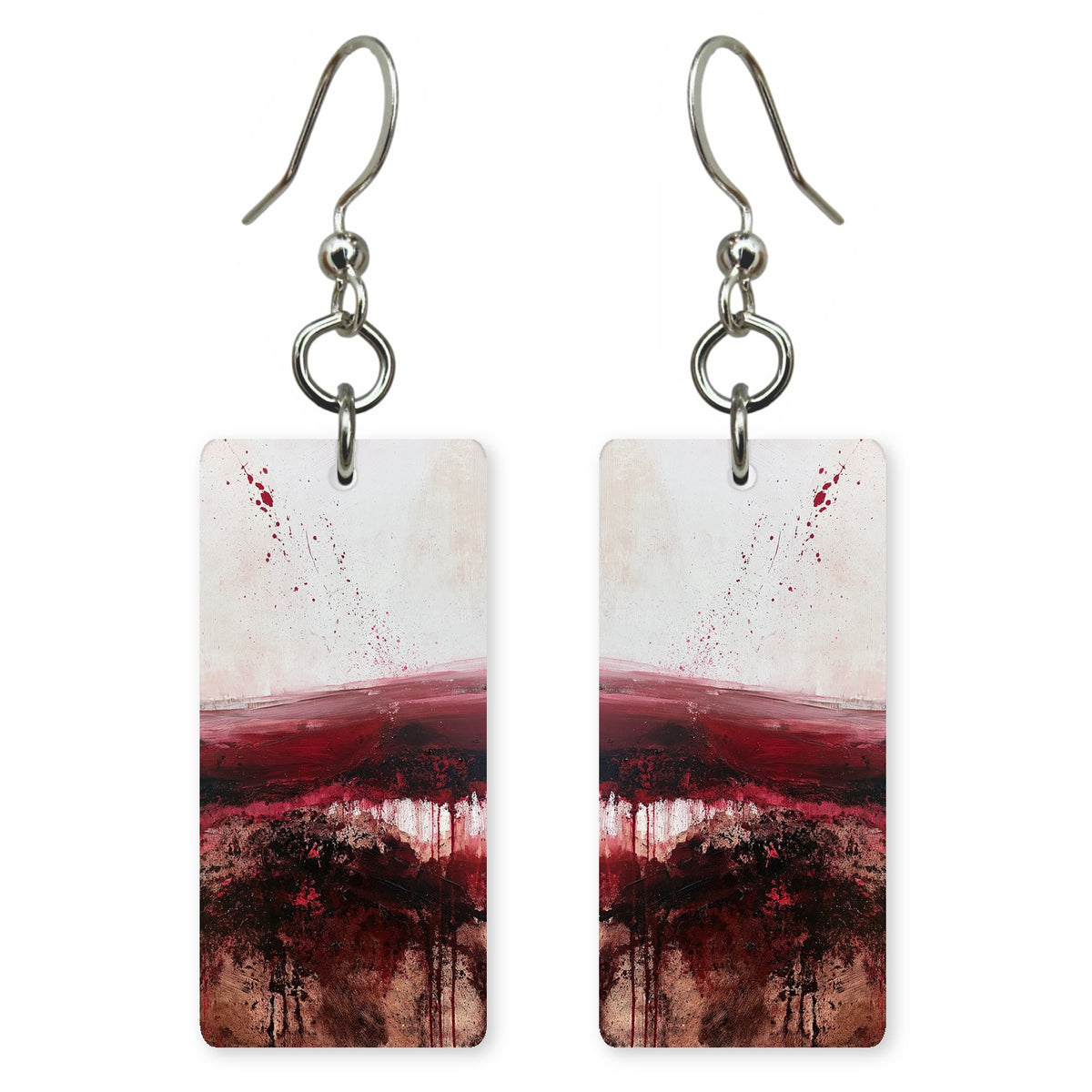 Burgundy Gentle Grief Earrings | FWX1273