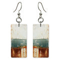 Sage and Rust Weathering Earrings | FWX1287