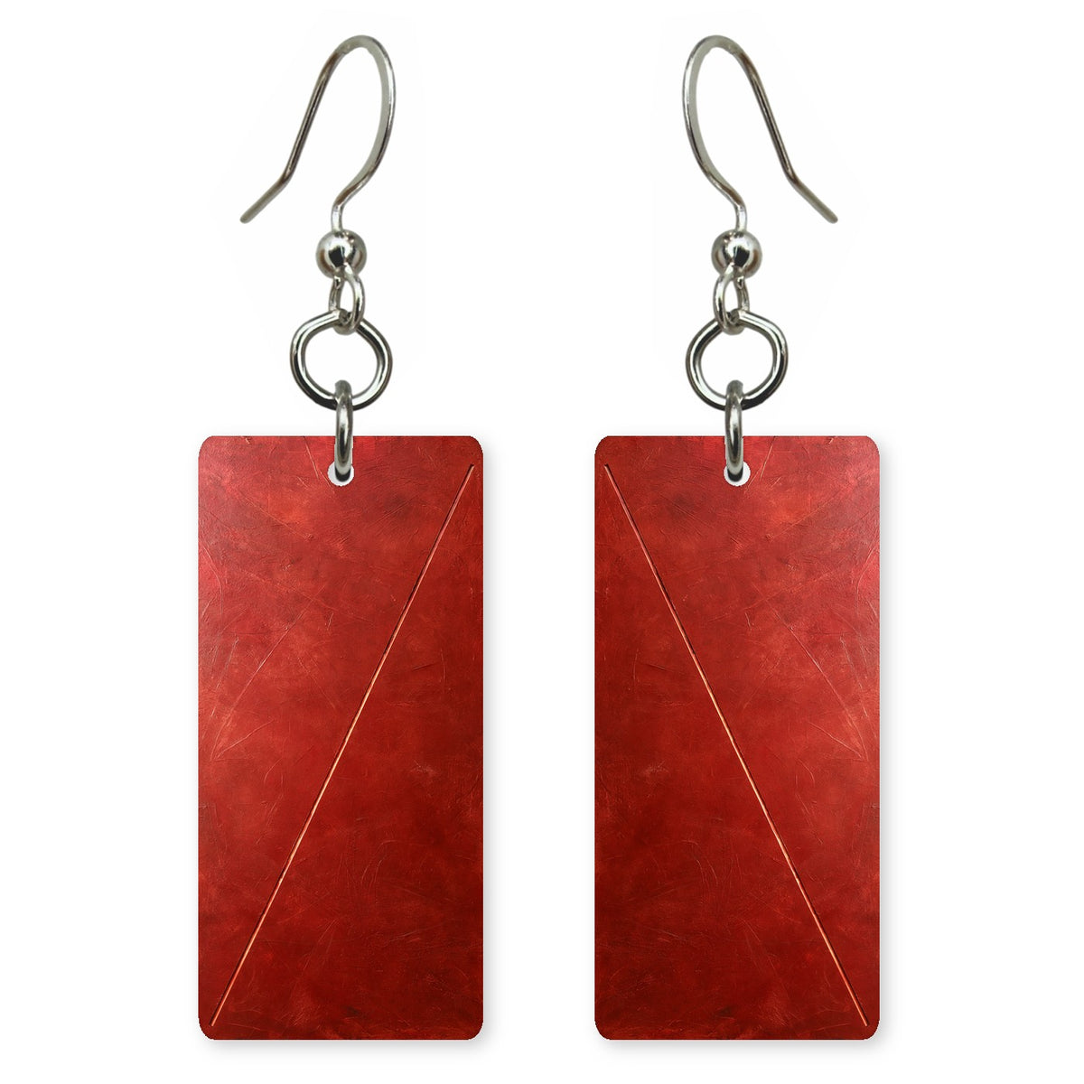 Crimson Slash of Clarity Earrings | FWX128