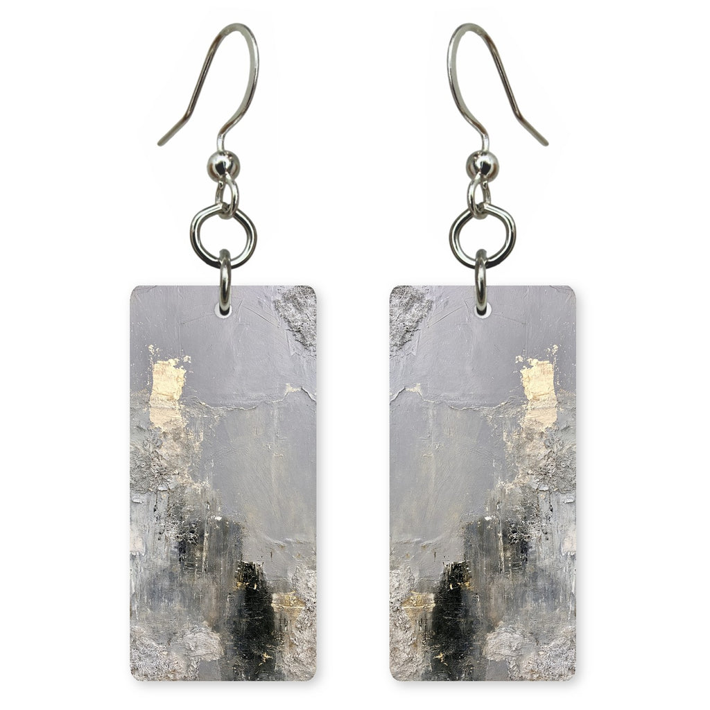 Gunmetal Weary Heart Earrings | FWX1297