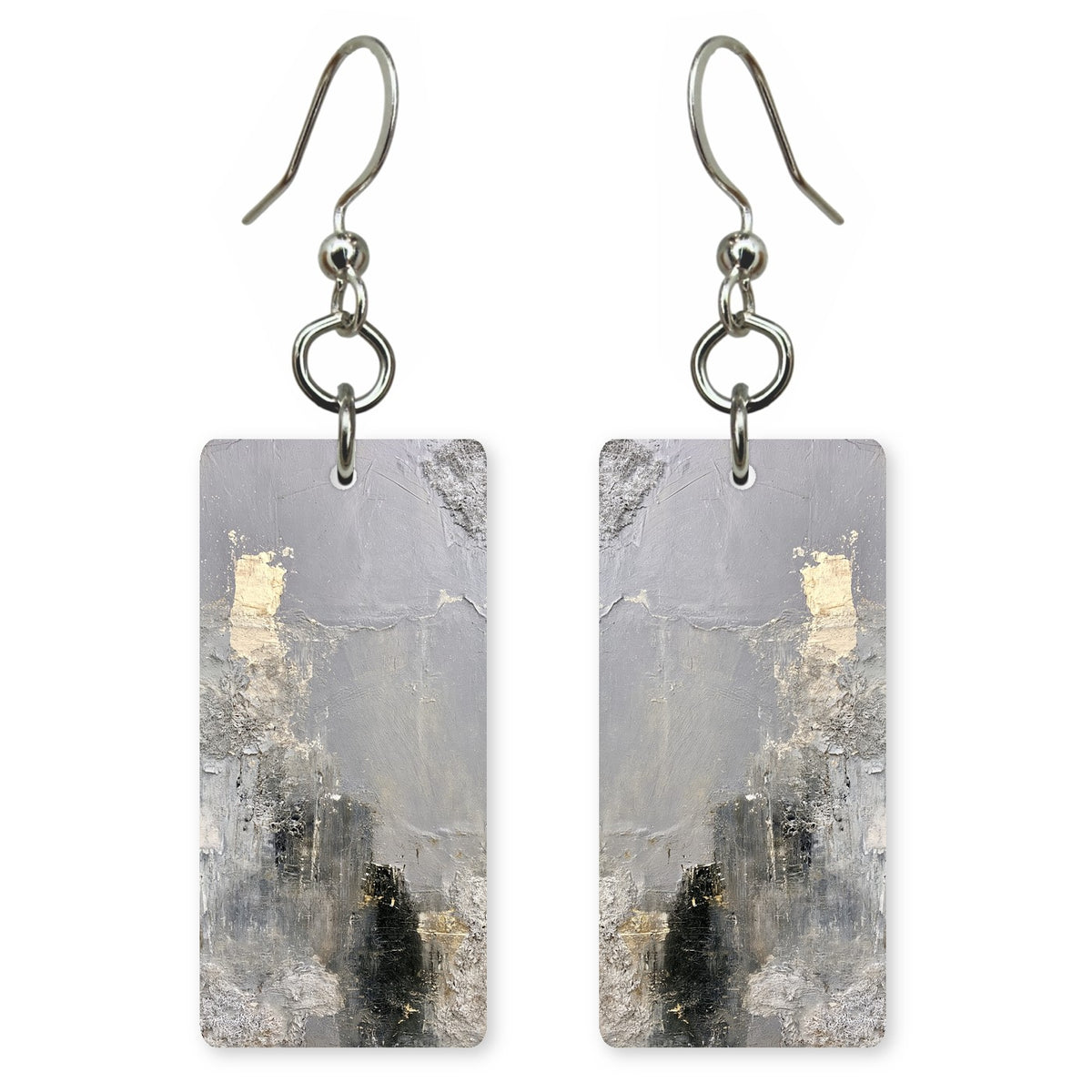 Gunmetal Weary Heart Earrings | FWX1297