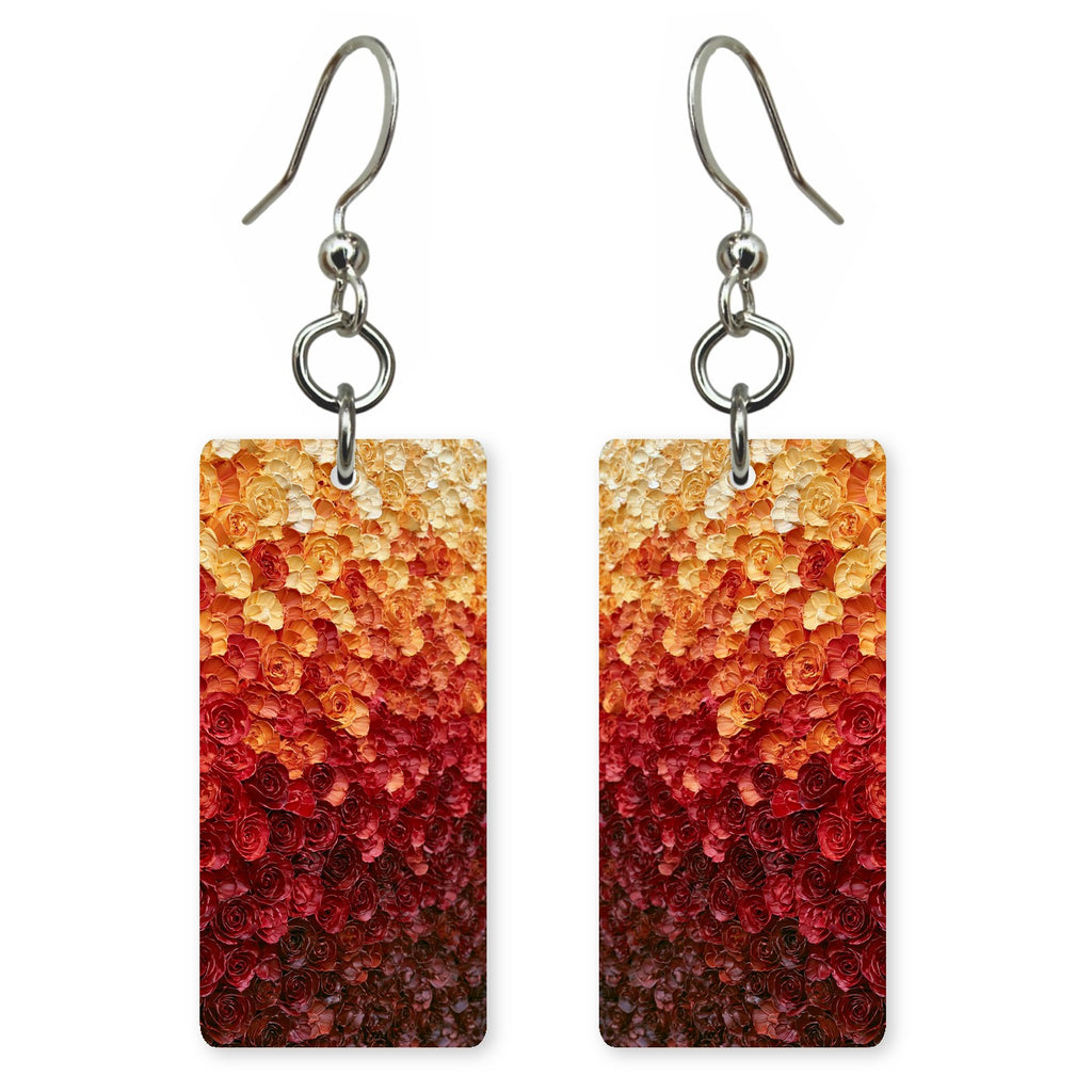 Peach and Crimson Romance Earrings | FWX129