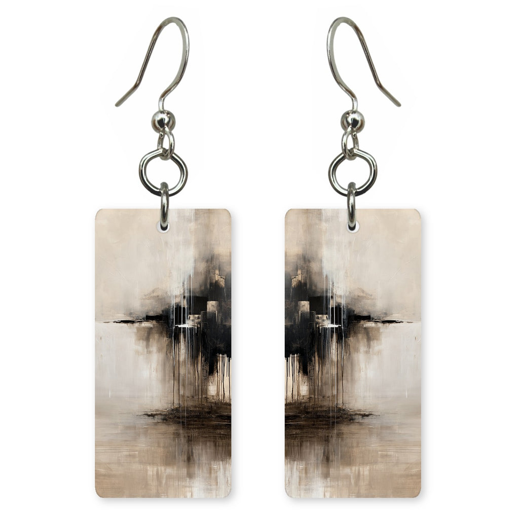 Ink Black Quiet Sorrow Earrings | FWX1322
