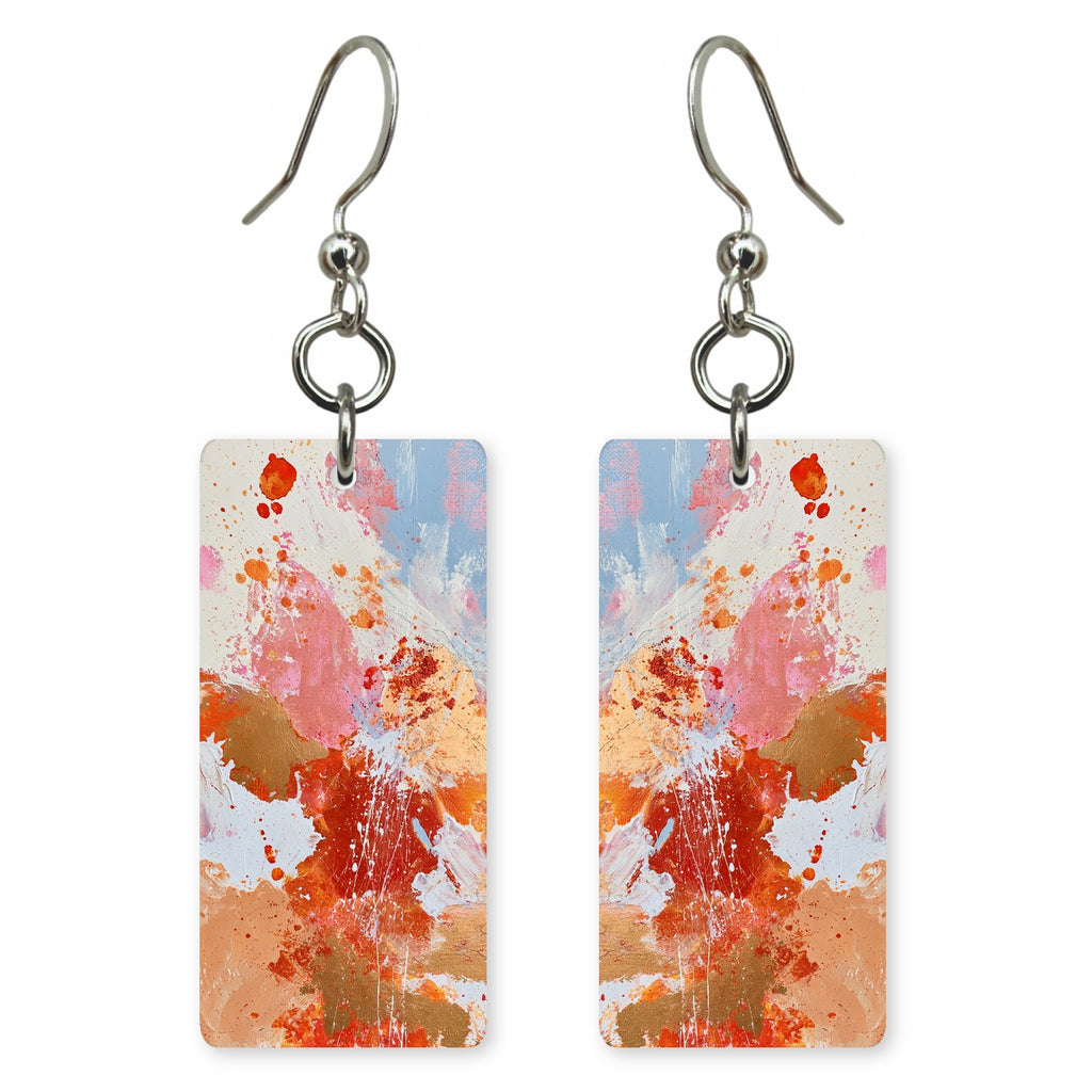 Coral Giddy Heart Earrings | FWX1332
