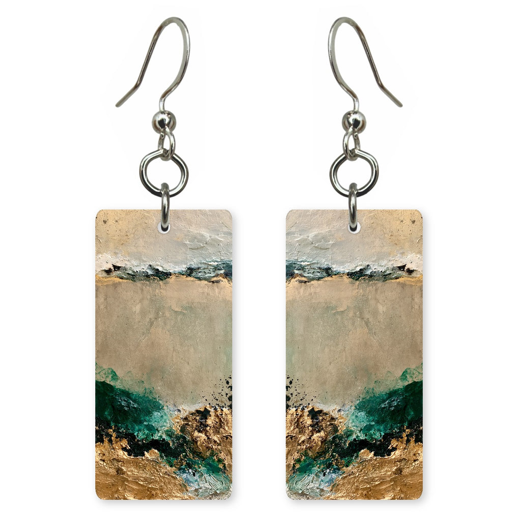 Sand and Olive Grounding Earrings | FWX1334