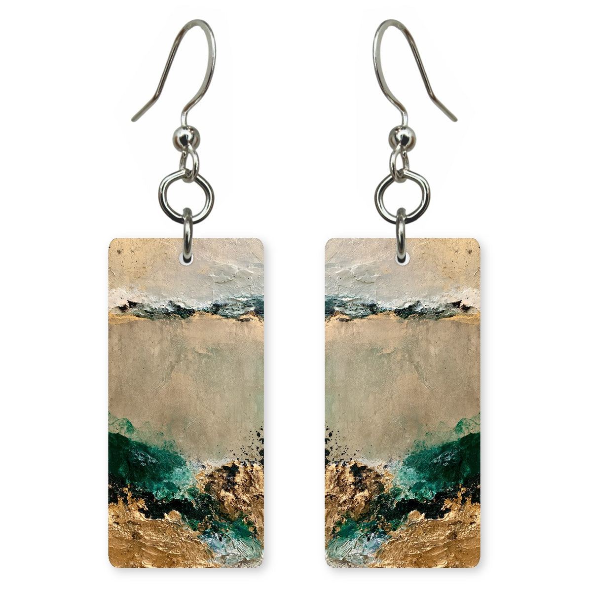 Sand and Olive Grounding Earrings | FWX1334
