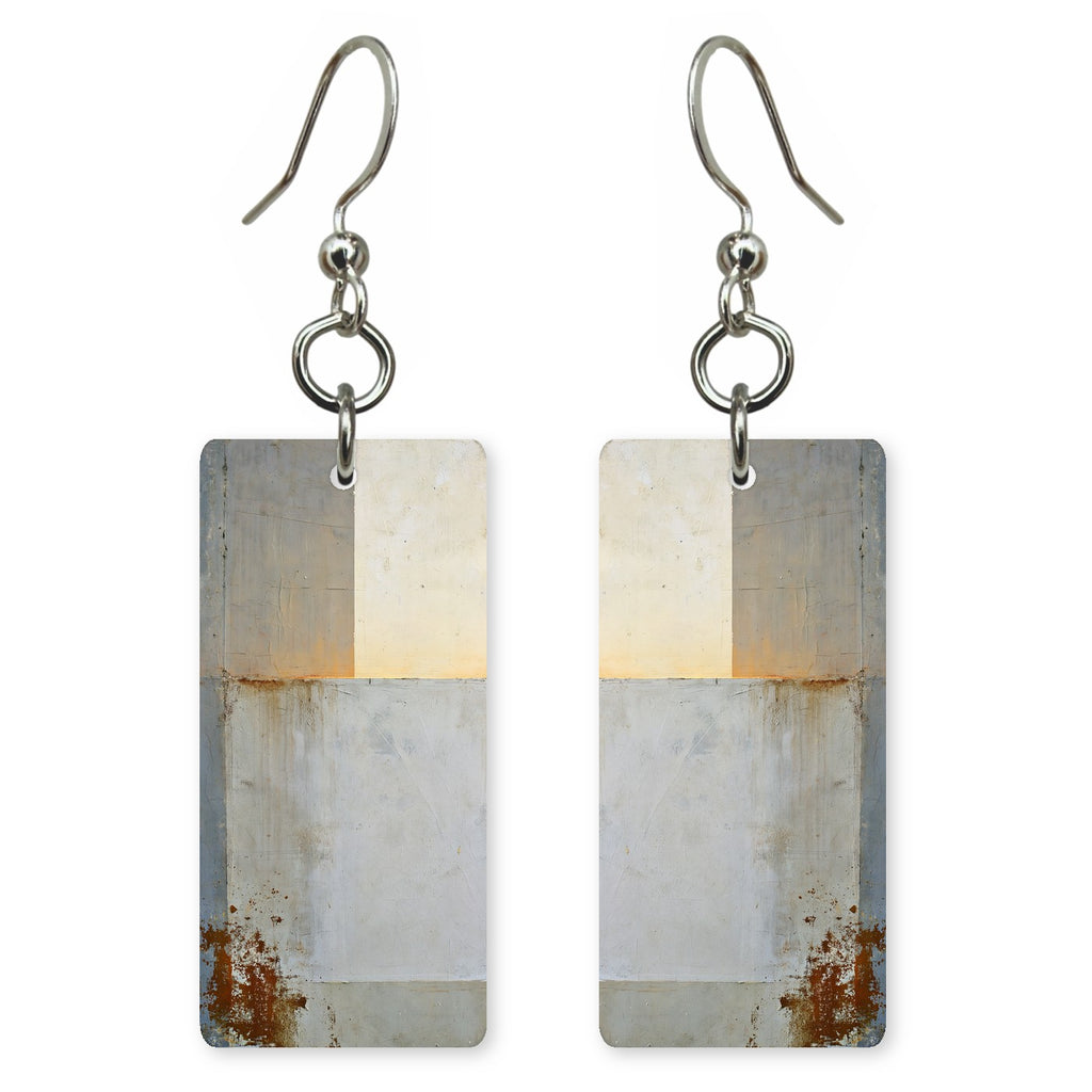 Steel and Ivory Distance Earrings | FWX1339